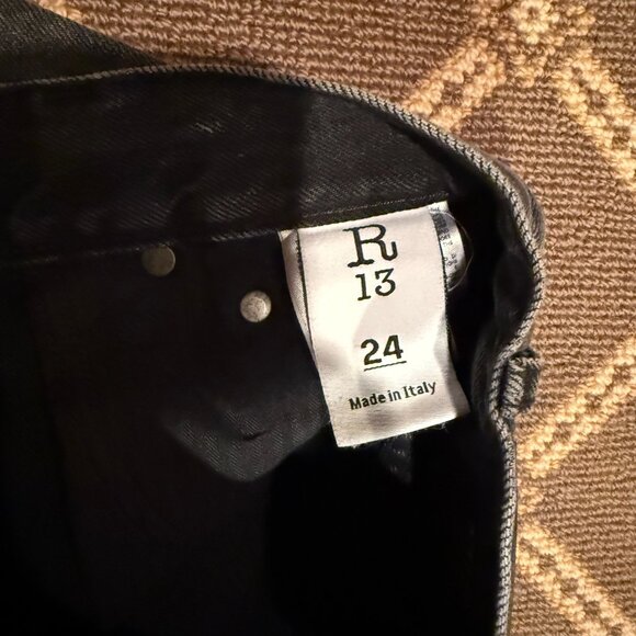 R13 Black Jean Shorts - Picture 2 of 3